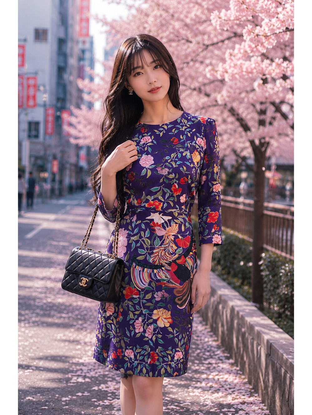 Mary Katrantzou 100% Silk Purple Floral Patterned Sheath Dress Size US 6/IT 42